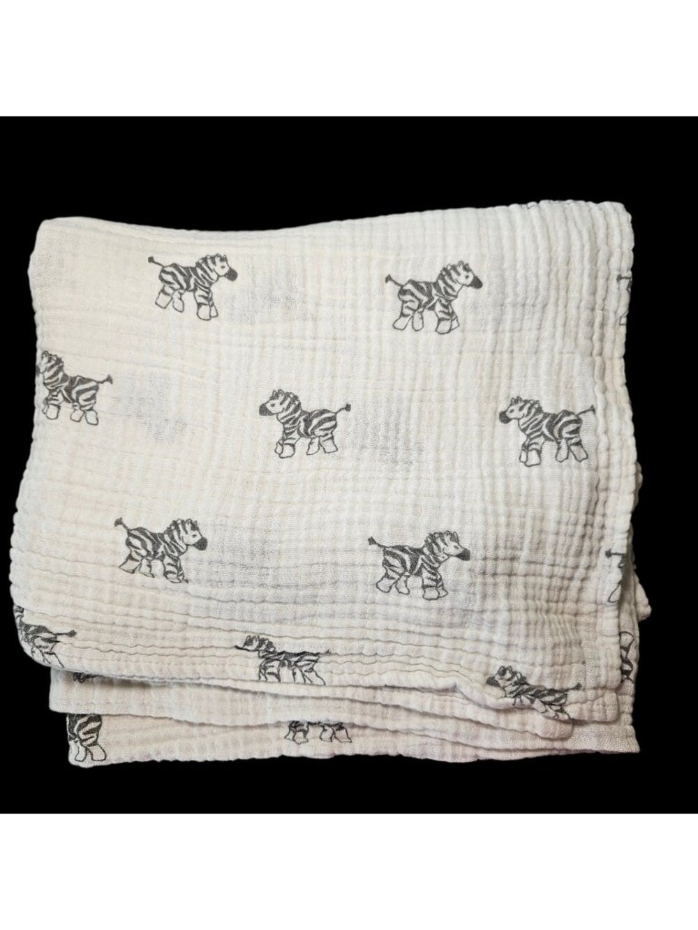 Amazing Baby Blanket Zebra Muslin Cotton Thin White Gray Swaddle‎ Unisex